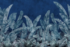 Банановые листья и монстера. Фреска из коллекции ALBA — Tropic от La Stanza